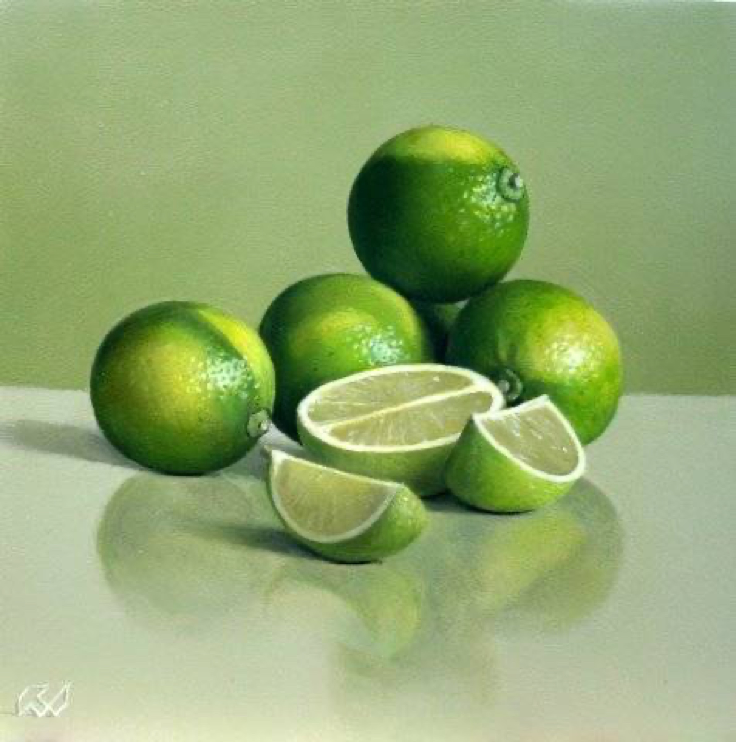 Klaas Wiedijk, Limoenen (Limes) — Miniatures, Oil on panel