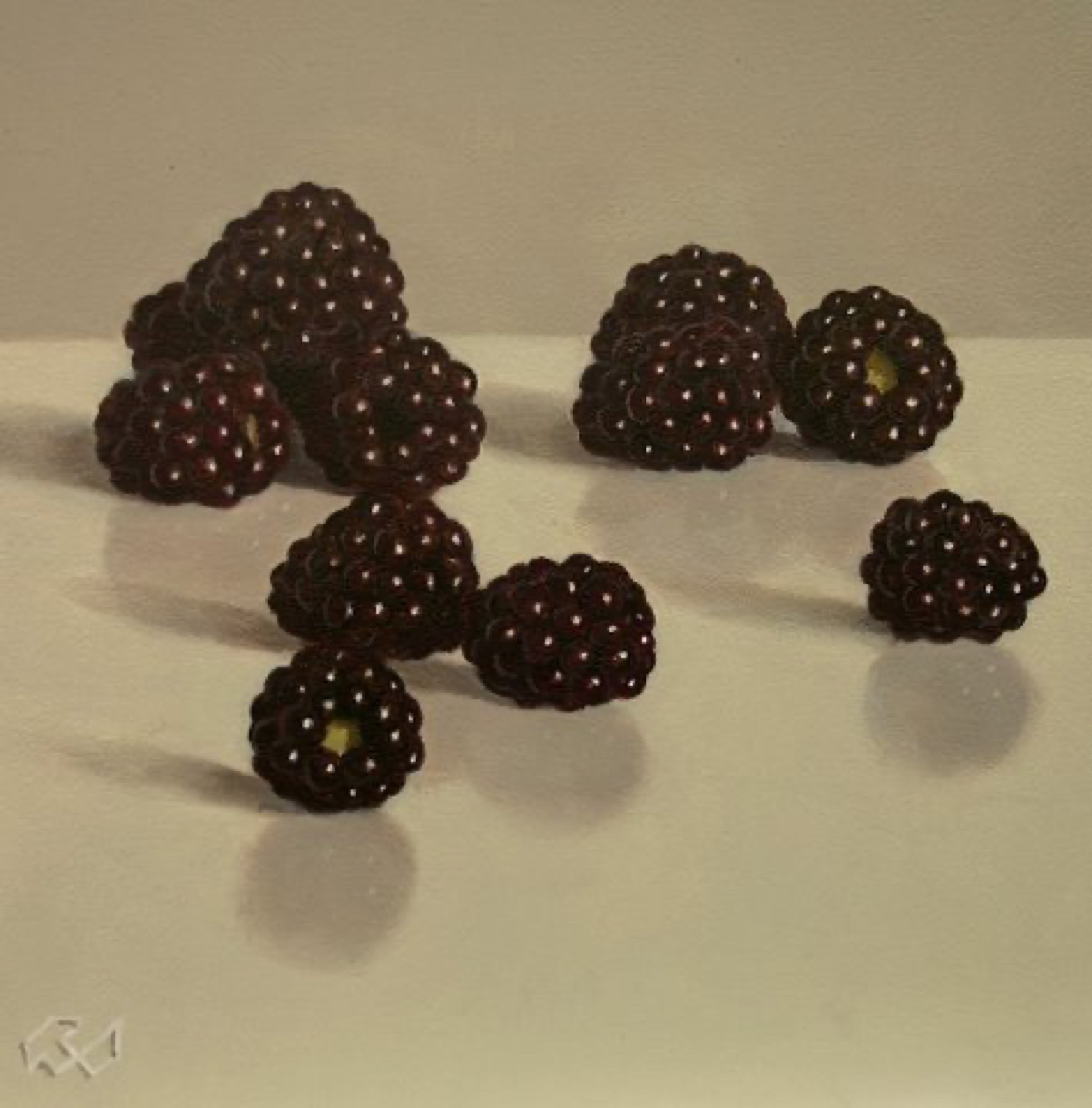 Klaas Wiedijk, Bramen (Blackberries) — Miniatures, Oil on panel