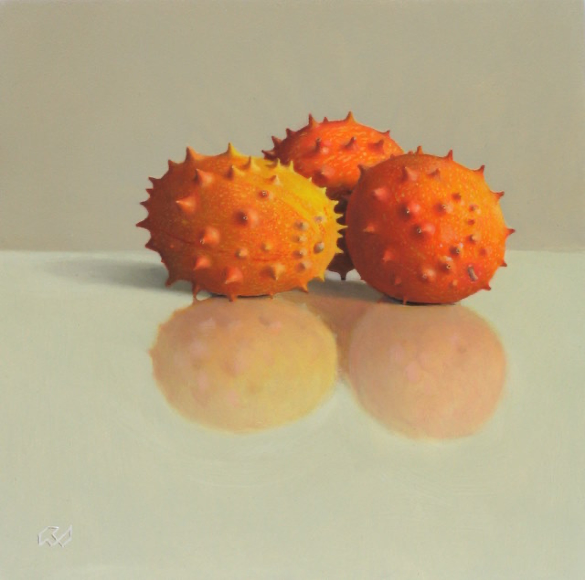 Klaas Wiedijk, Kiwano — Miniatures, Oil on panel