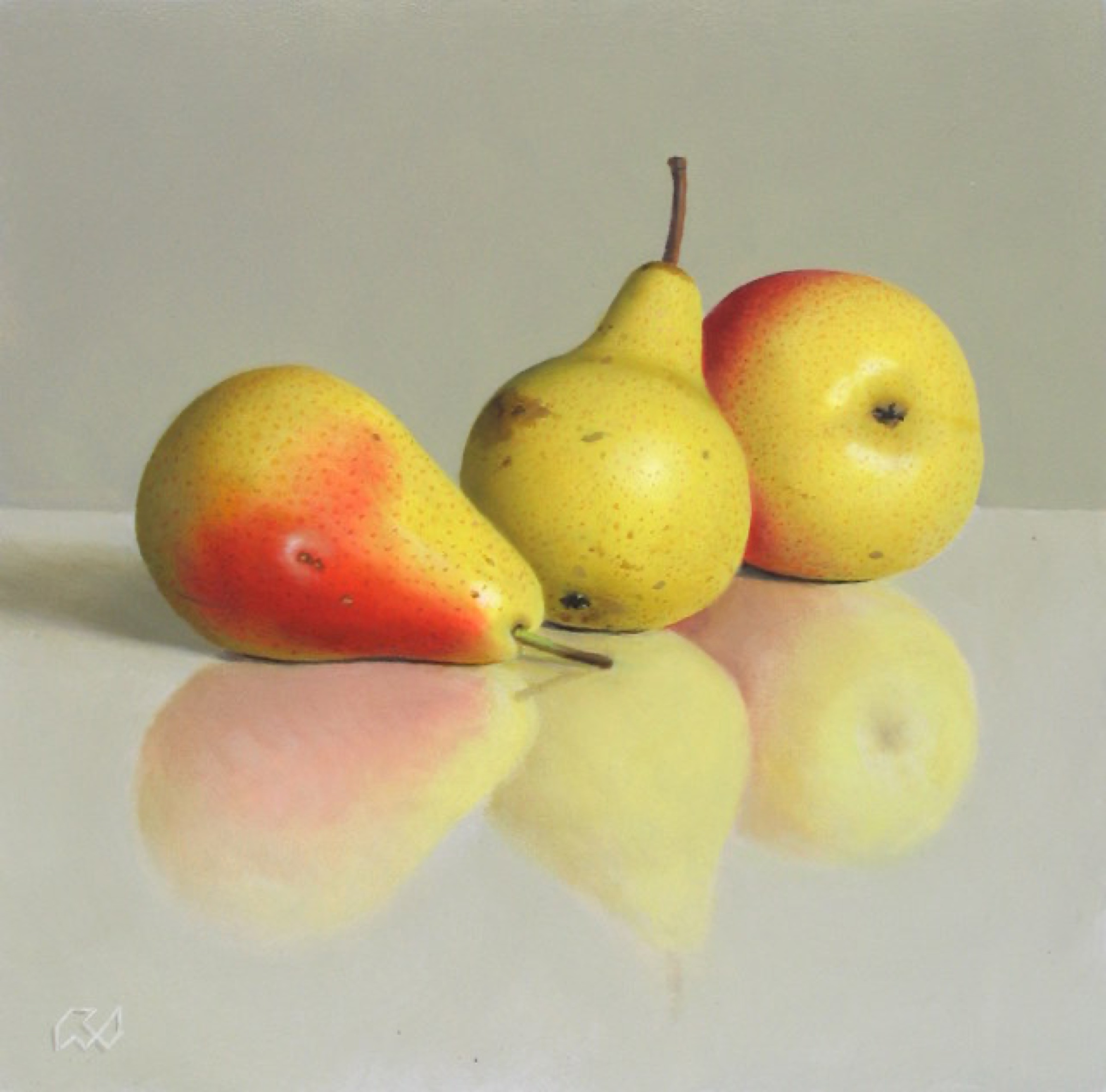Klaas Wiedijk, Peren (Pears) — Miniatures, Oil on panel