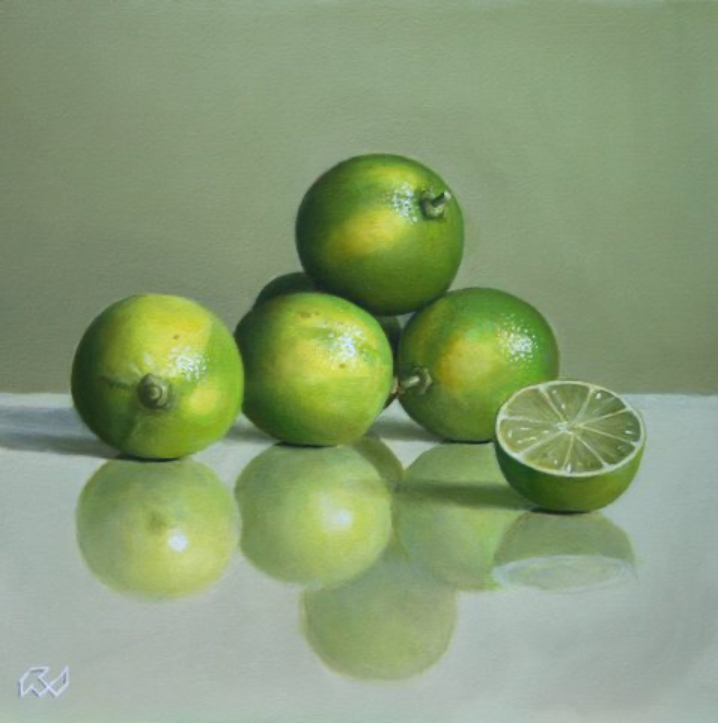 Klaas Wiedijk, Limoenen (Limes) — Miniatures, Oil on panel