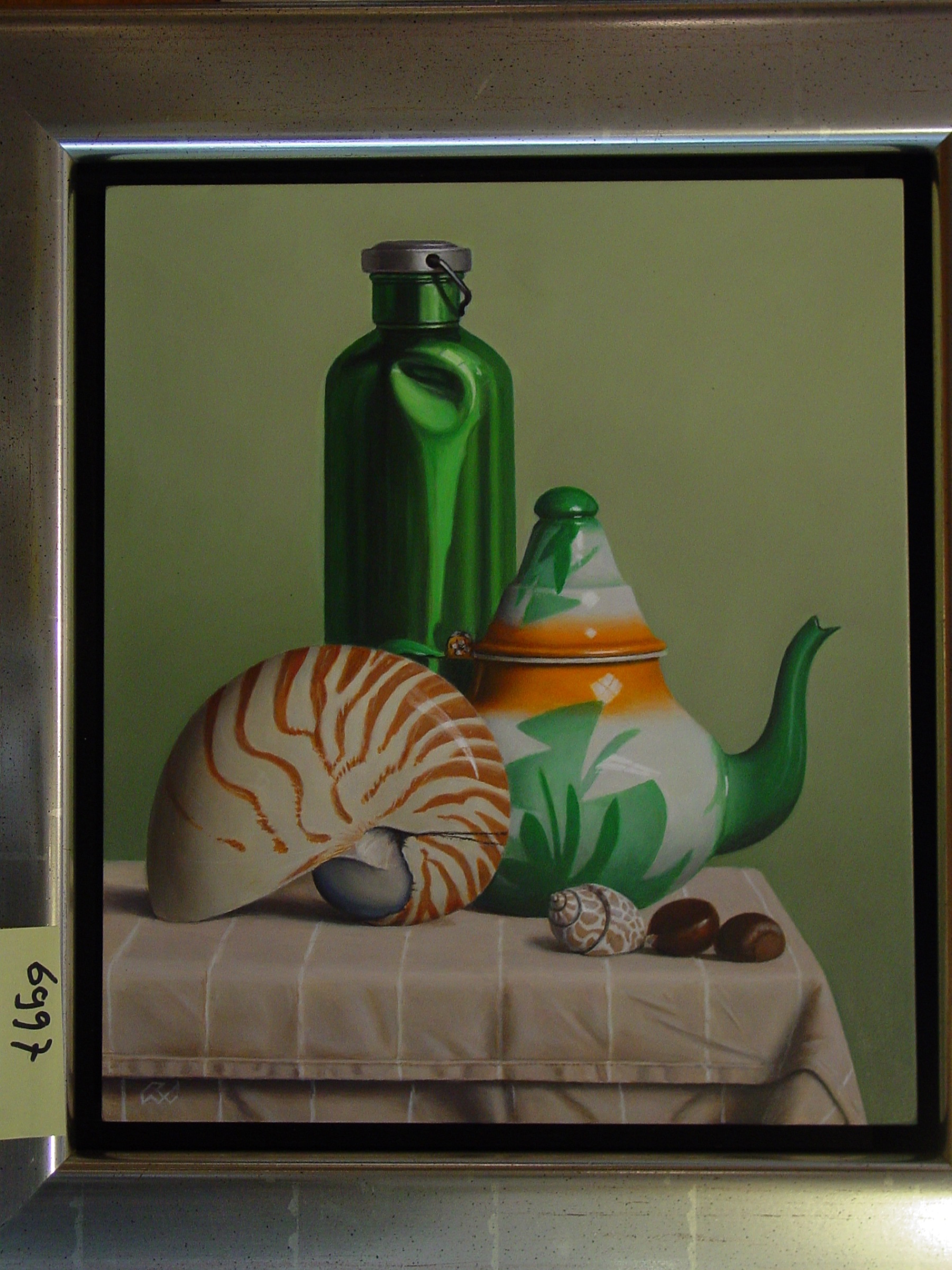 Klaas Wiedijk, Stilleven met nautilusschelp (Still Life with a Nautilus Shell) — Still life, Oil on panel