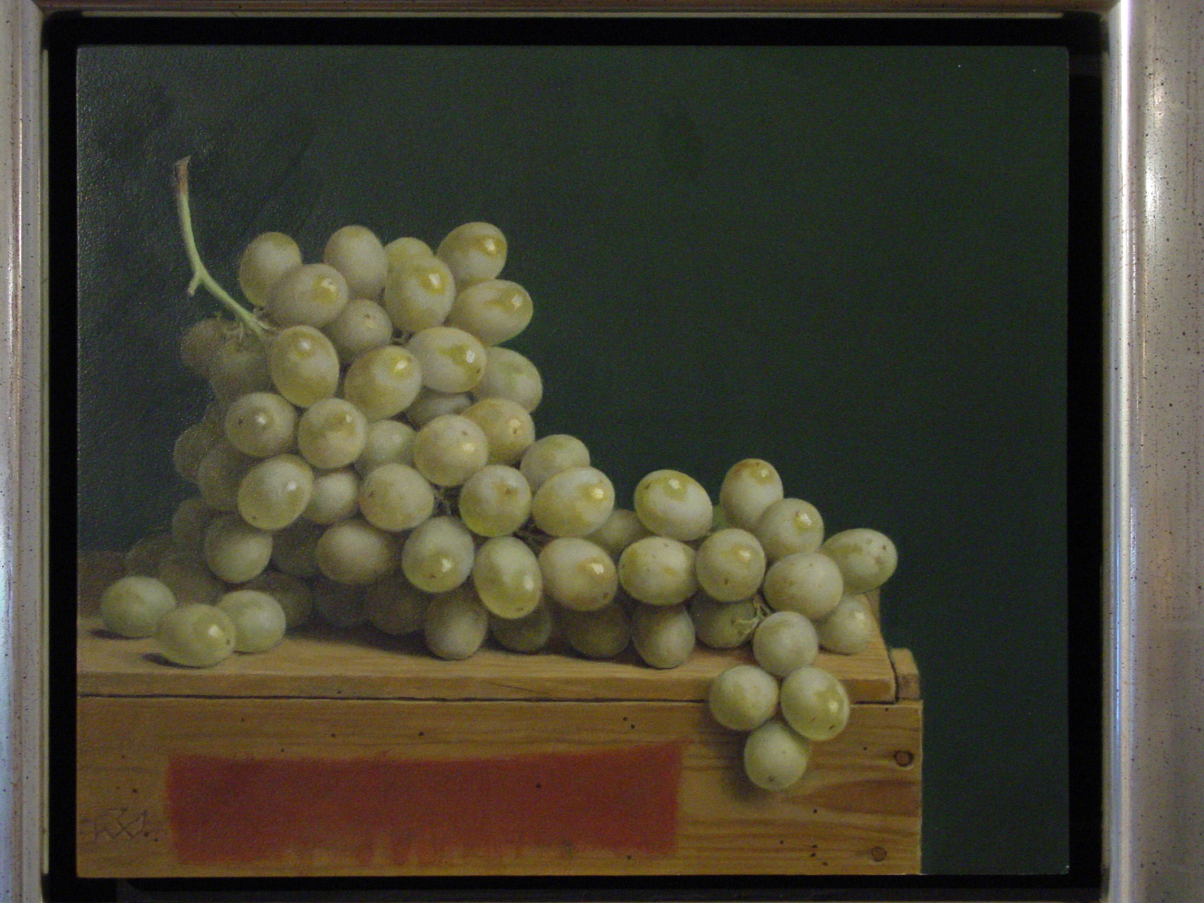 Klaas Wiedijk, Witte druiven (White Grapes) — Still life, Oil on panel