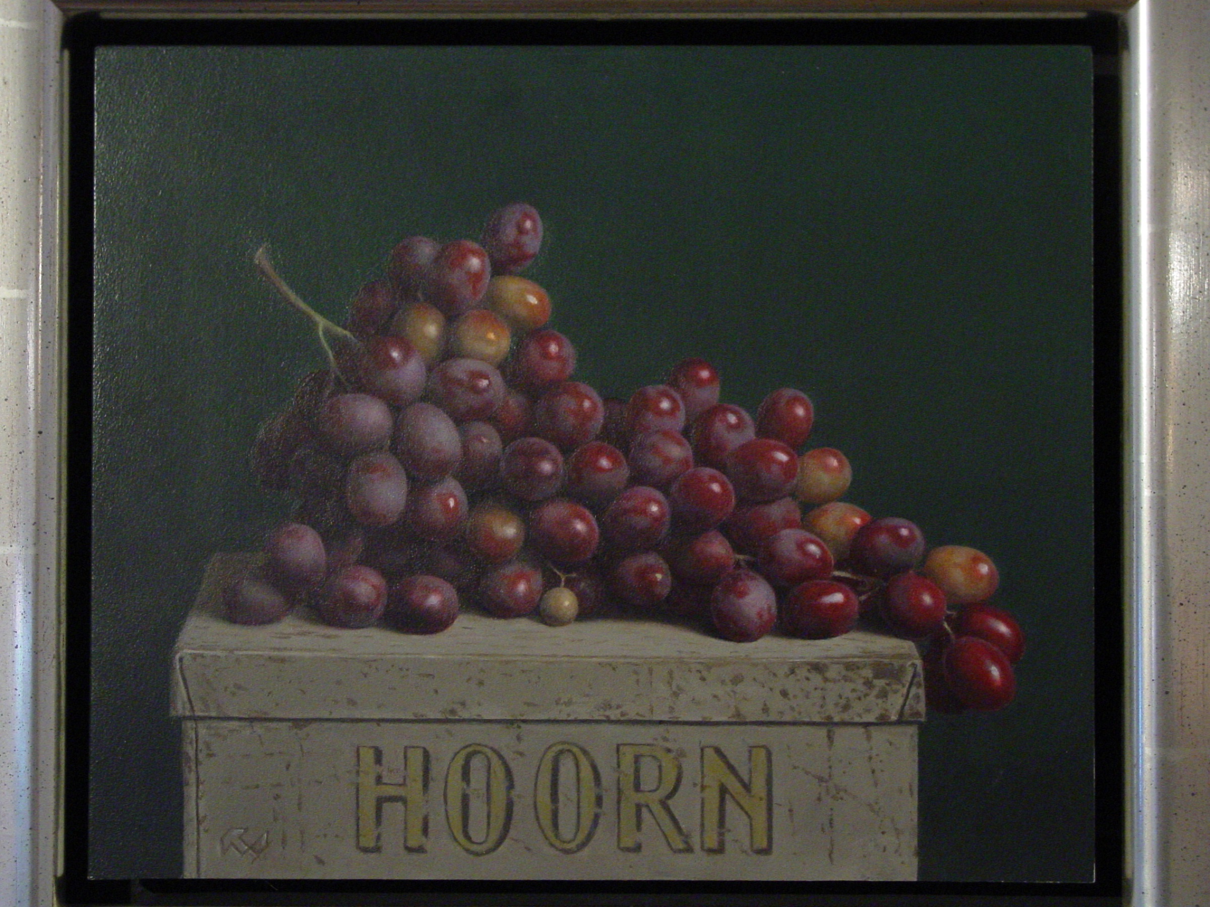 Klaas Wiedijk, Rode druiven (Red Grapes) — Still life, Oil on panel