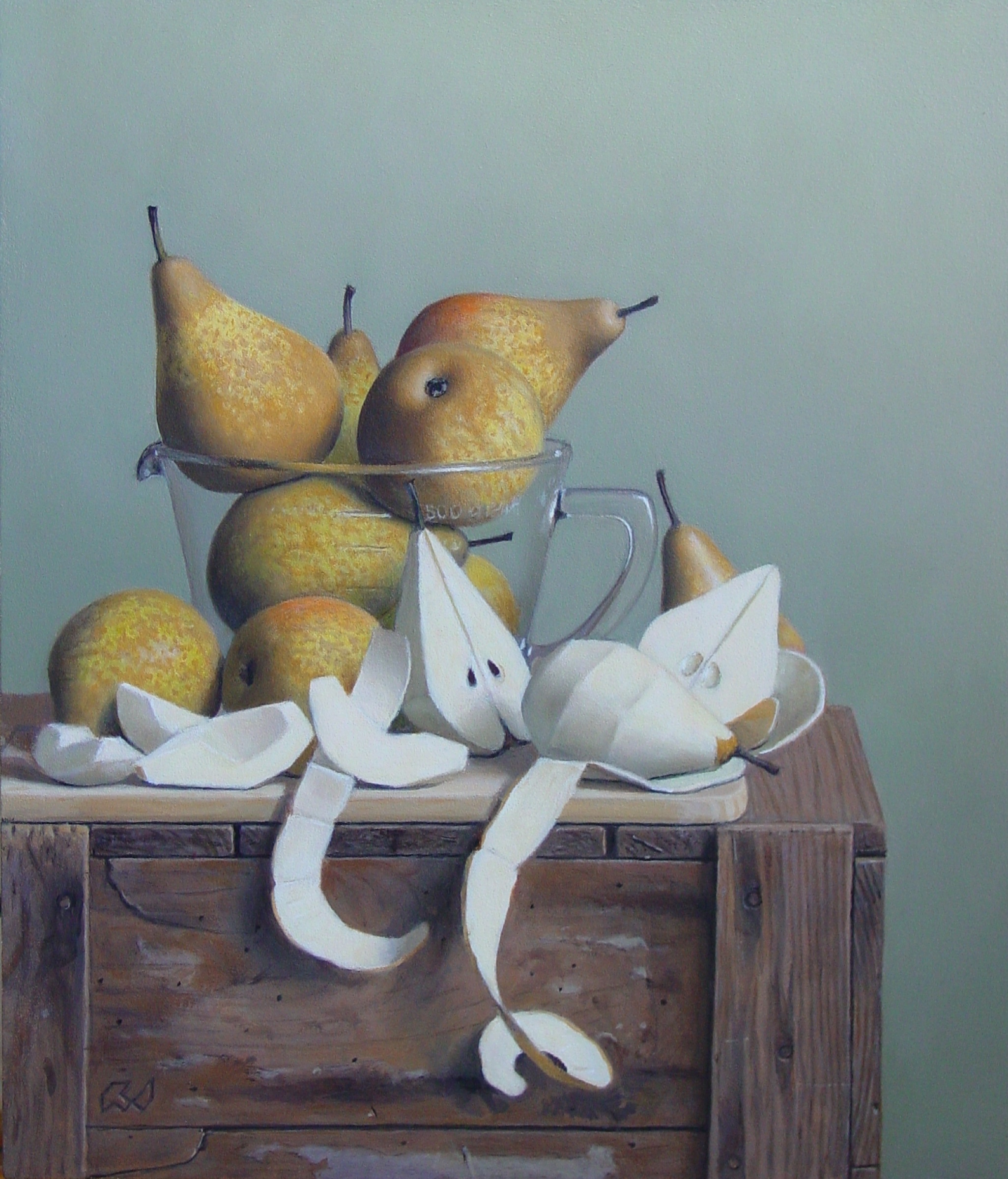 Klaas Wiedijk, Stilleven met peren (Still Life with Pears) — Still life, Oil on panel