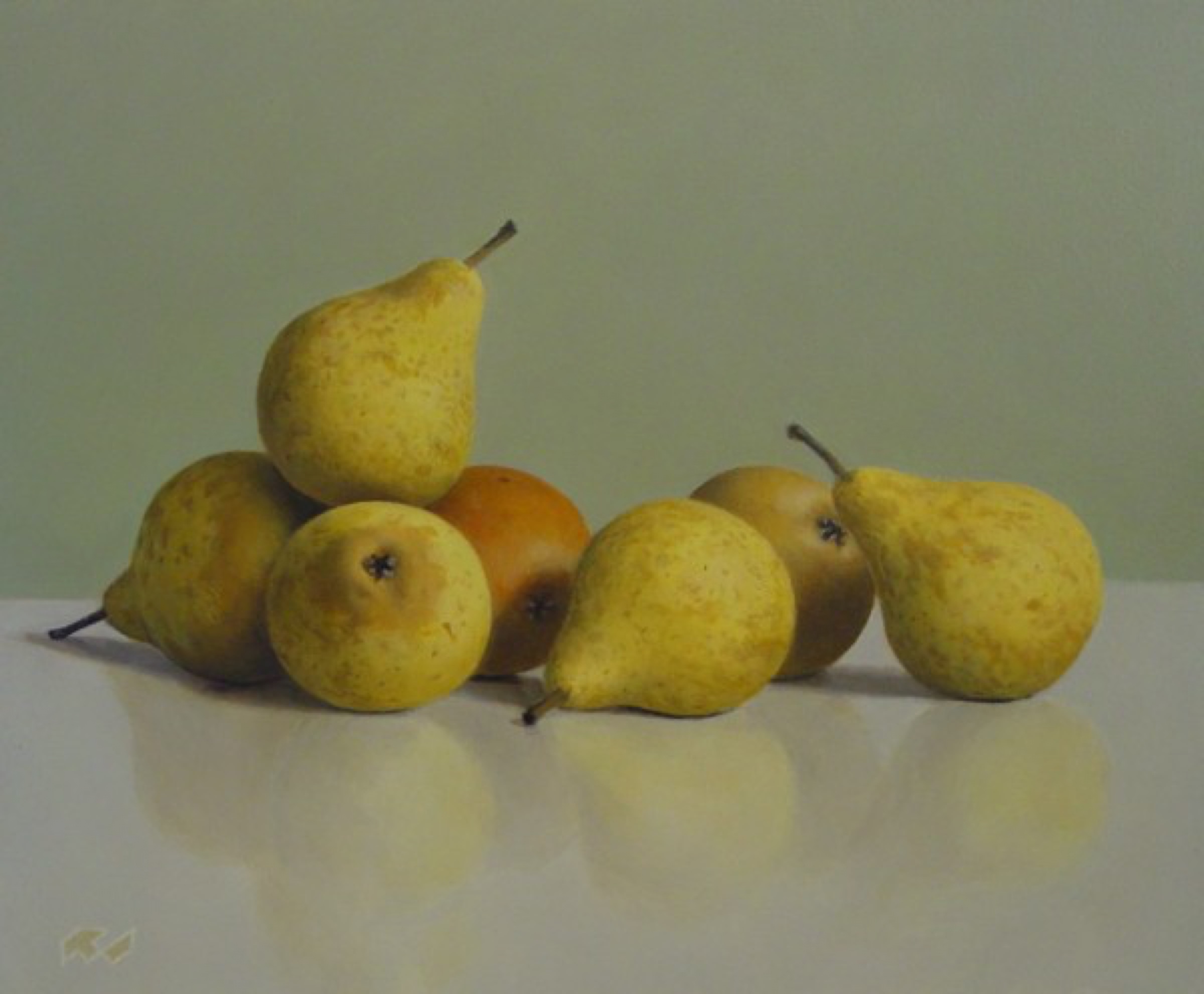 Klaas Wiedijk, Peren (Pears) — Still life, Oil on panel