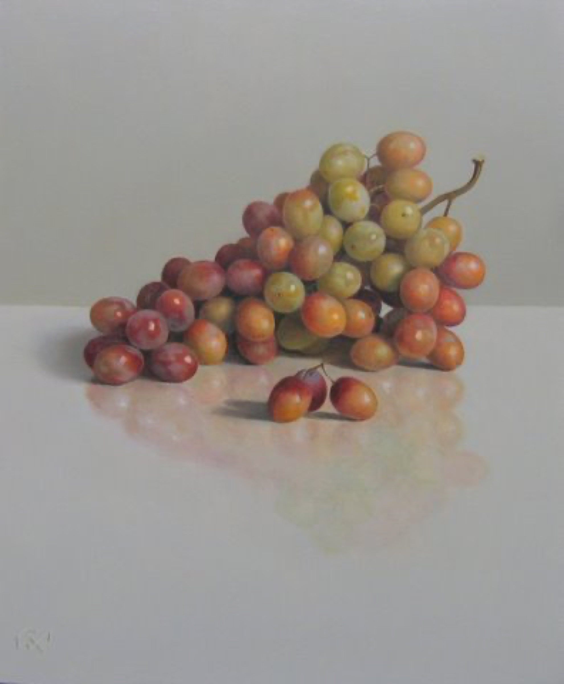 Klaas Wiedijk, Druiven (Grapes) — Still life, Oil on panel