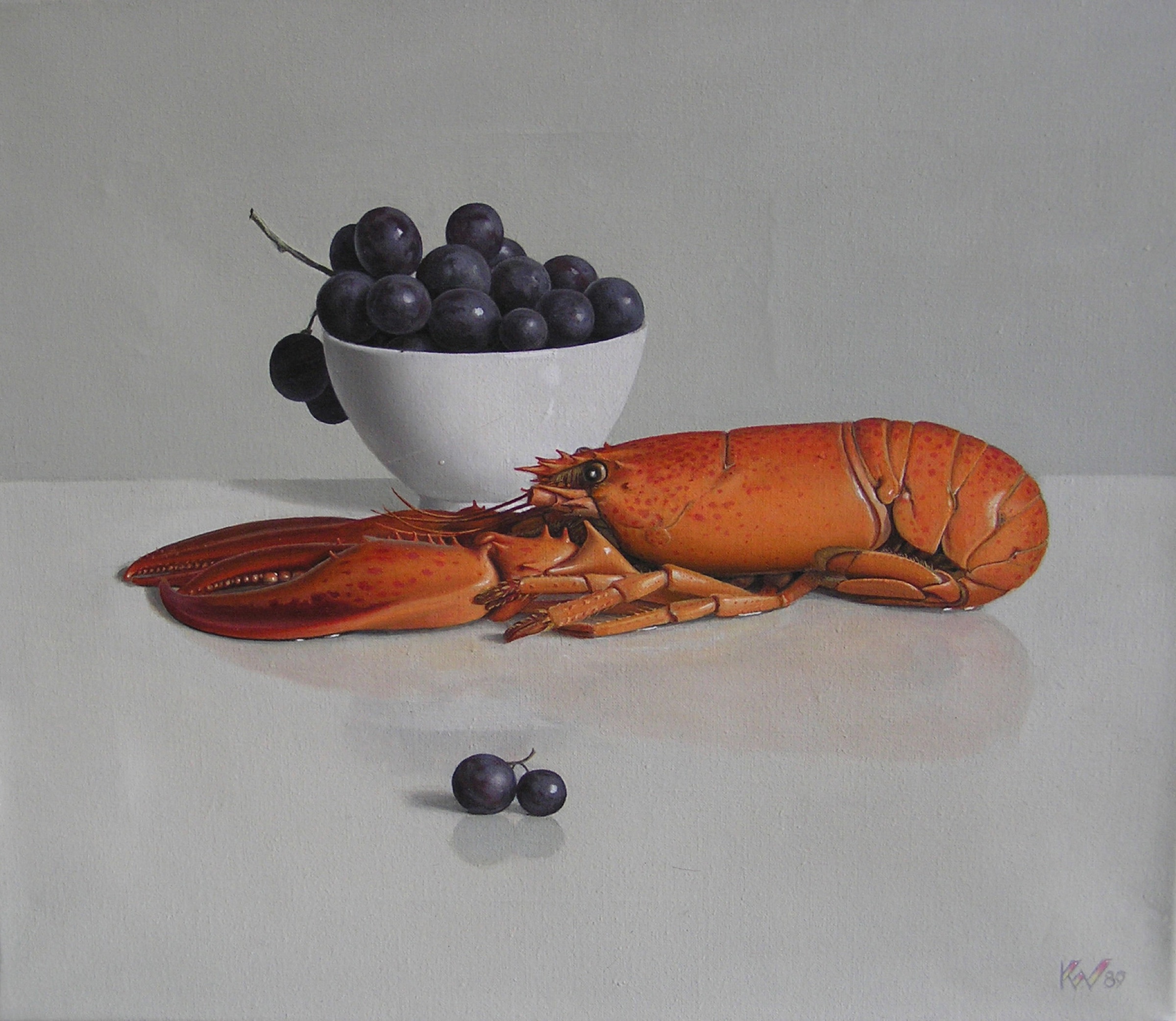 Klaas Wiedijk, Kreeft (Lobster) — Still life, Oil on panel