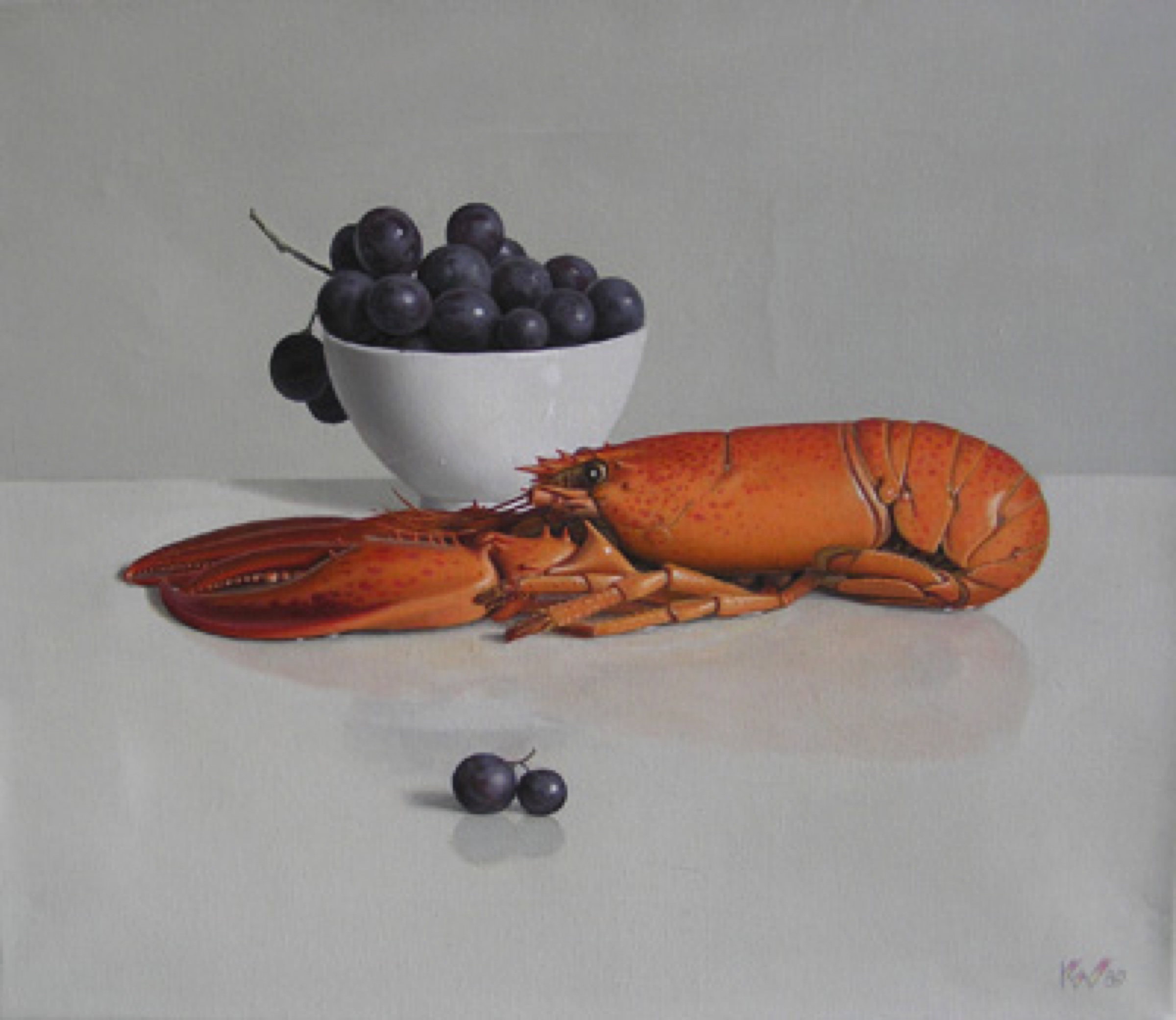 Klaas Wiedijk, Kreeft (Lobster) — Still life, Oil on panel