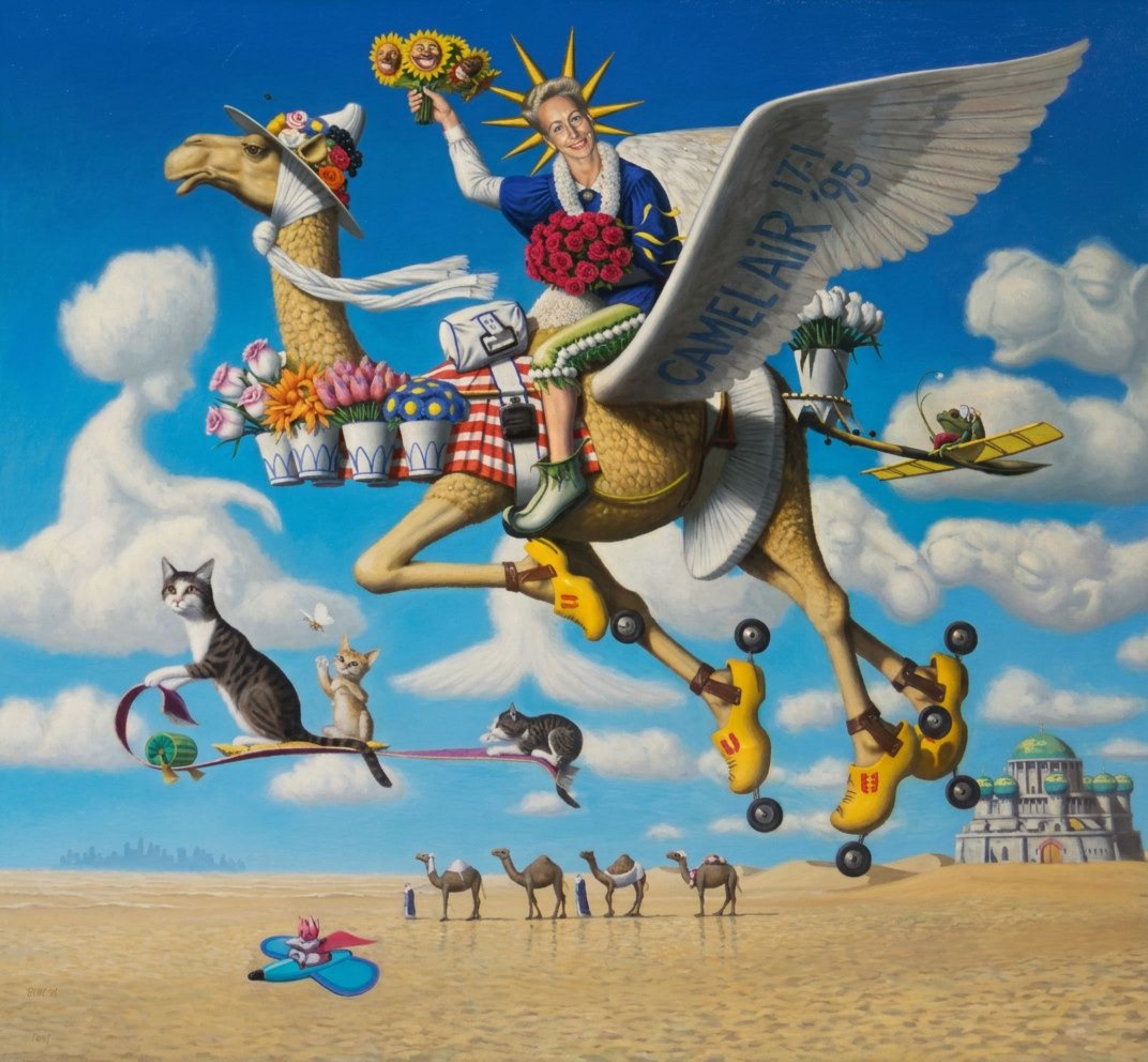 Klaas Wiedijk, Camel Air '95 — Surrealism, Oil on linen