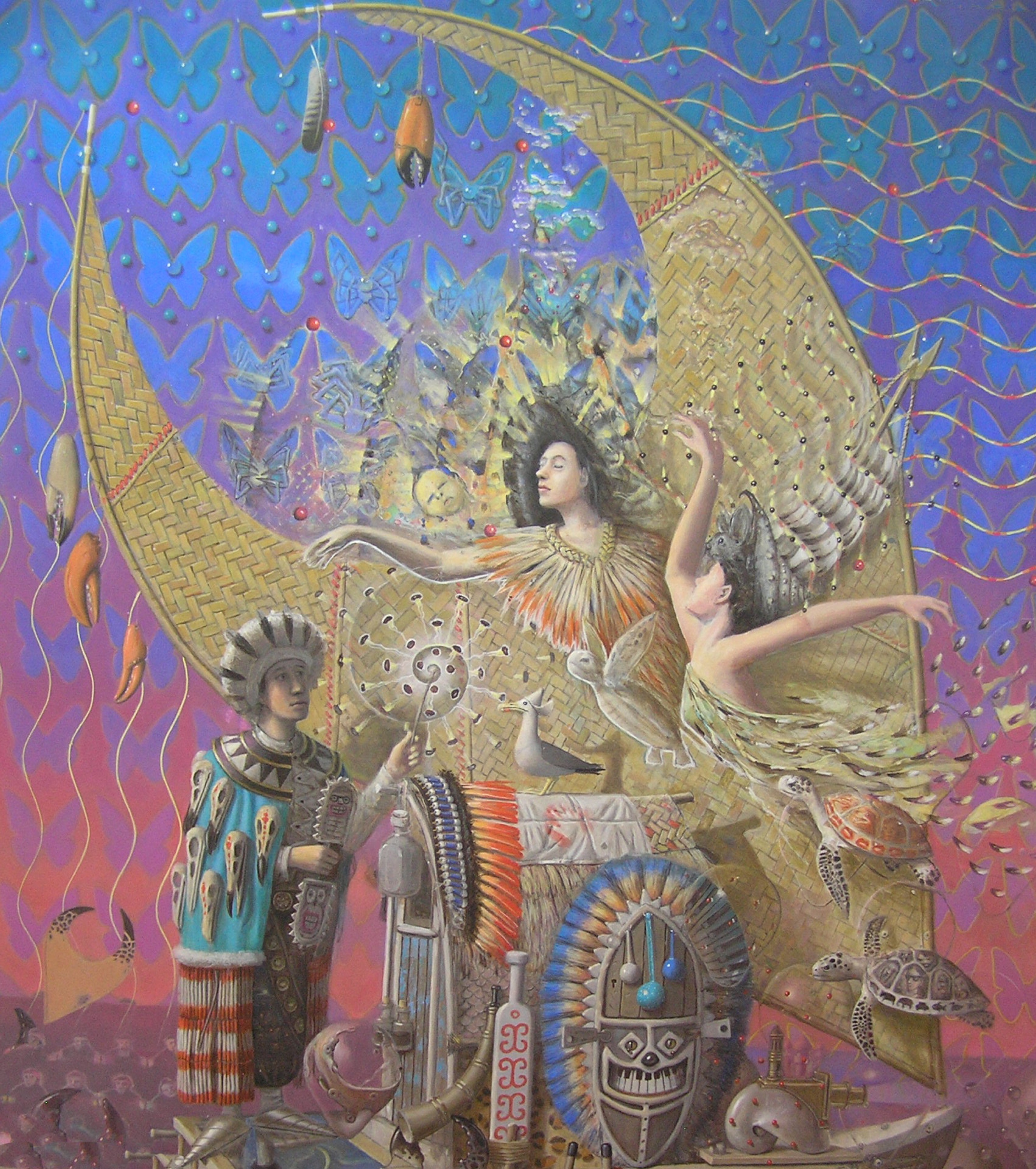 Klaas Wiedijk, Lakatoi — Surrealism, Oil on linen