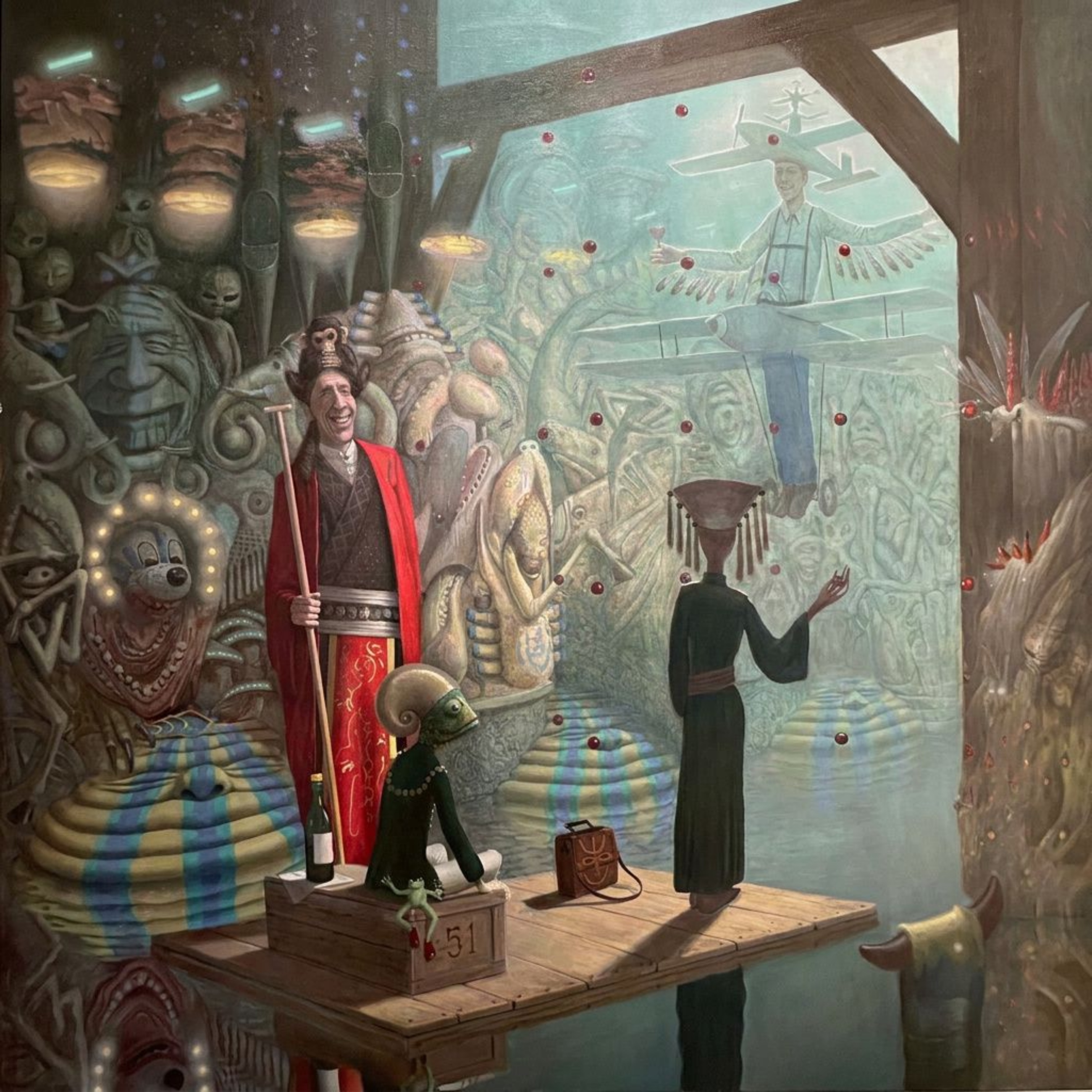Klaas Wiedijk, Steiger (Jetty) — Surrealism, Oil on canvas